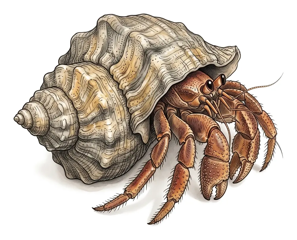 Bernard-l'Ermite, illustration naturaliste