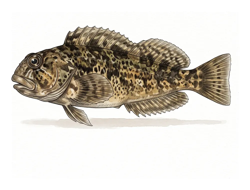 Blennie, illustration naturaliste