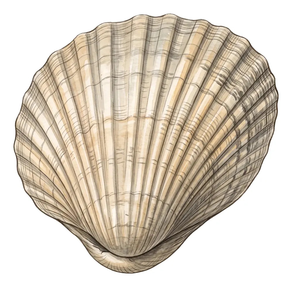 Coque Glauque, illustration naturaliste