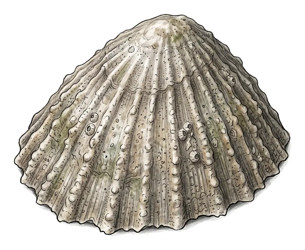 Patelle, illustration naturaliste