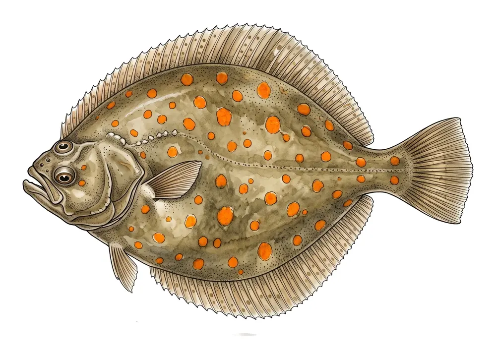 Plie, illustration naturaliste