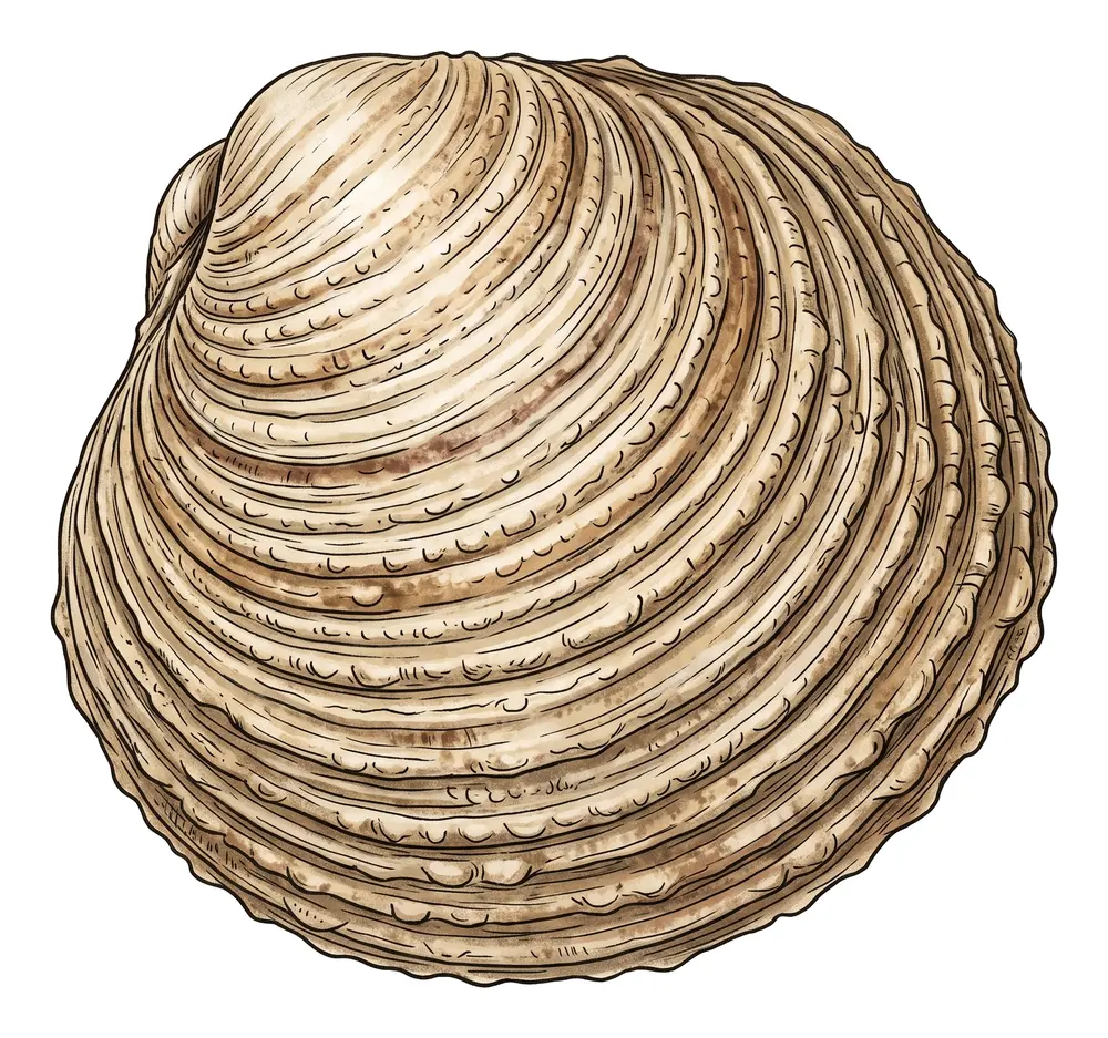 Praire, illustration naturaliste