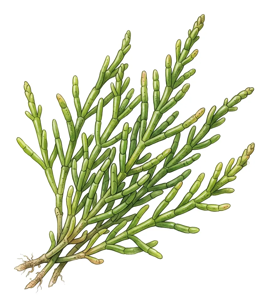 Salicorne, illustration naturaliste