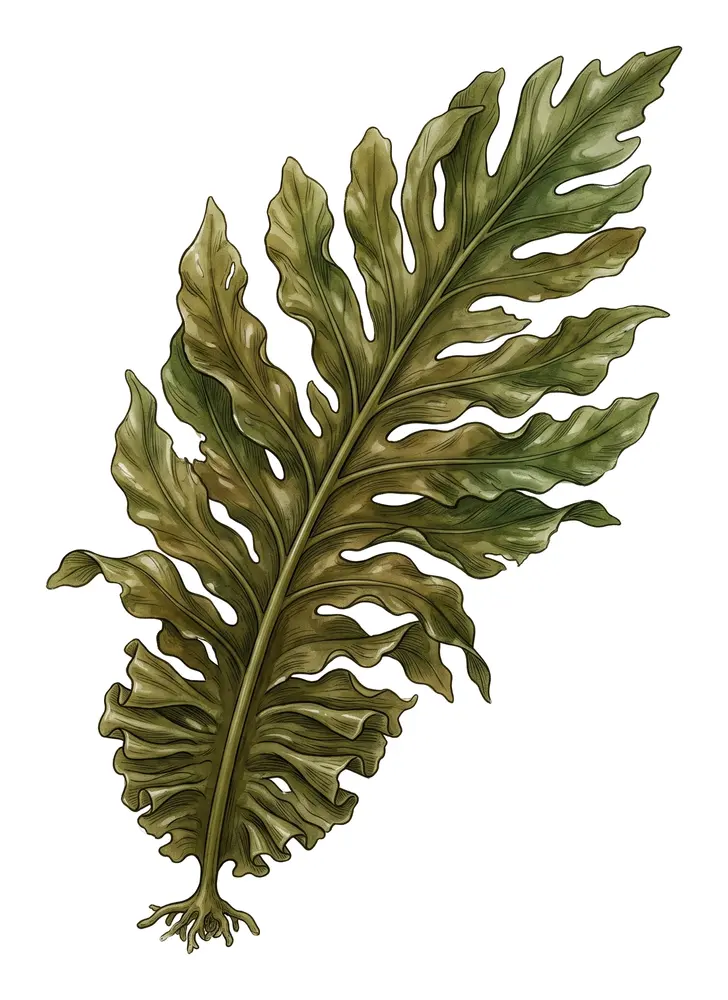 Wakame, illustration naturaliste