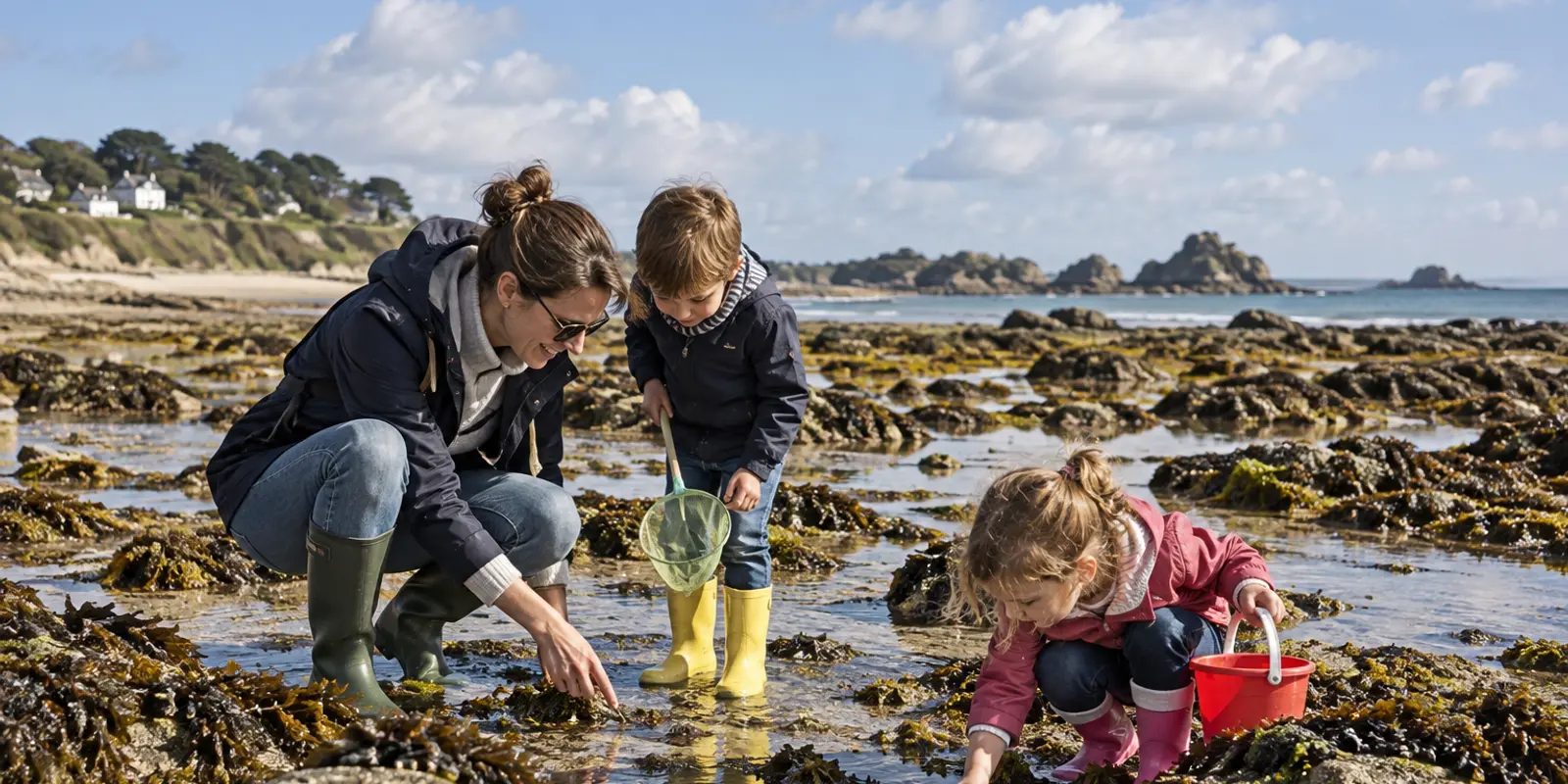 Illustration du guide Pêche À Pied En Famille, Âge Par Âge